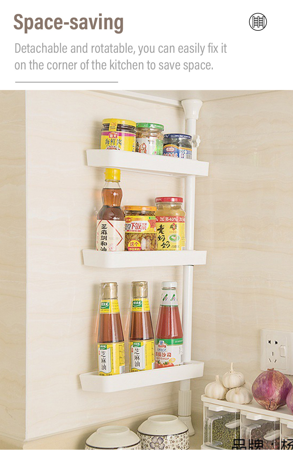 Simple Style Kitchen Storage Racks-3